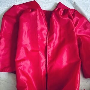Big red graduation ceremony gown